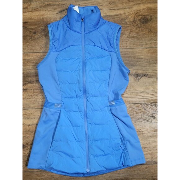 Lululemon Down for It All Vest Blue Nile Size 2 EUC - Picture 2 of 10